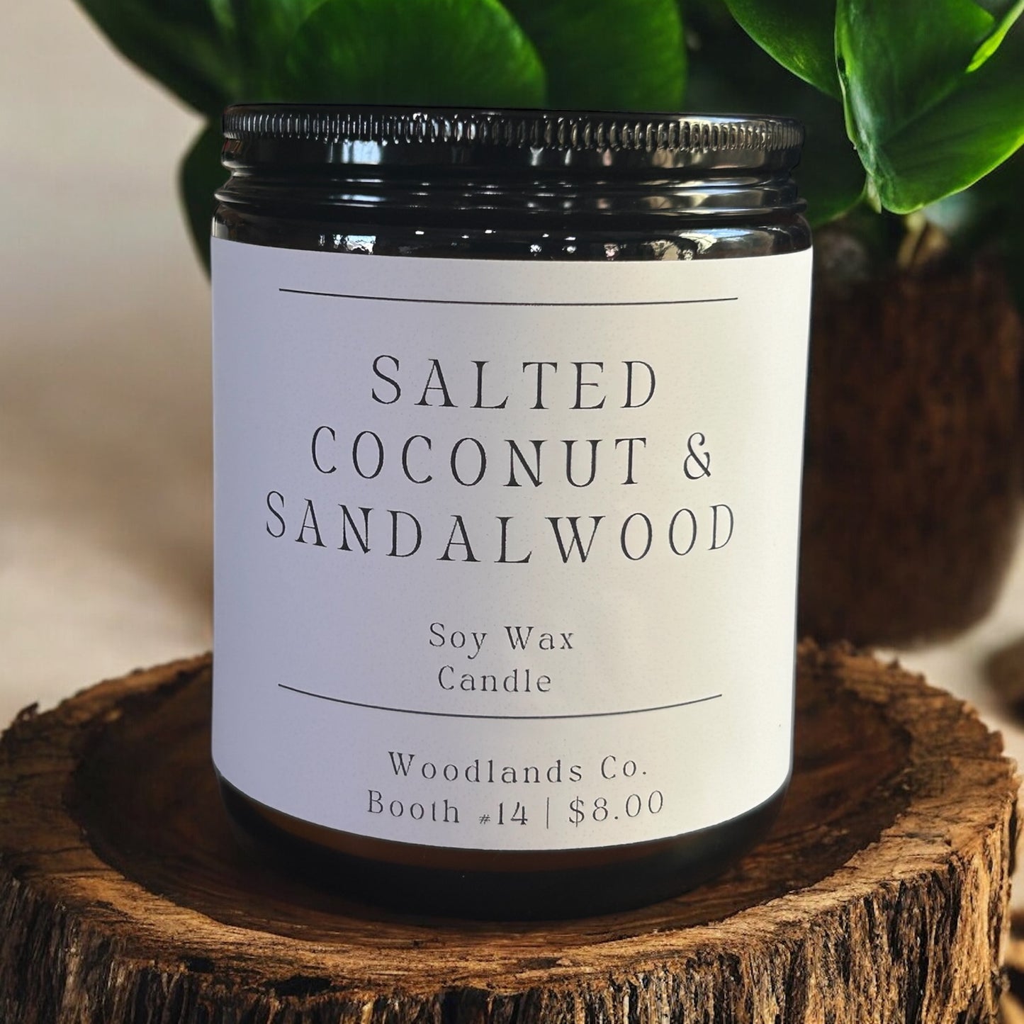 Salted Coconut & Sandalwood Soy Candle